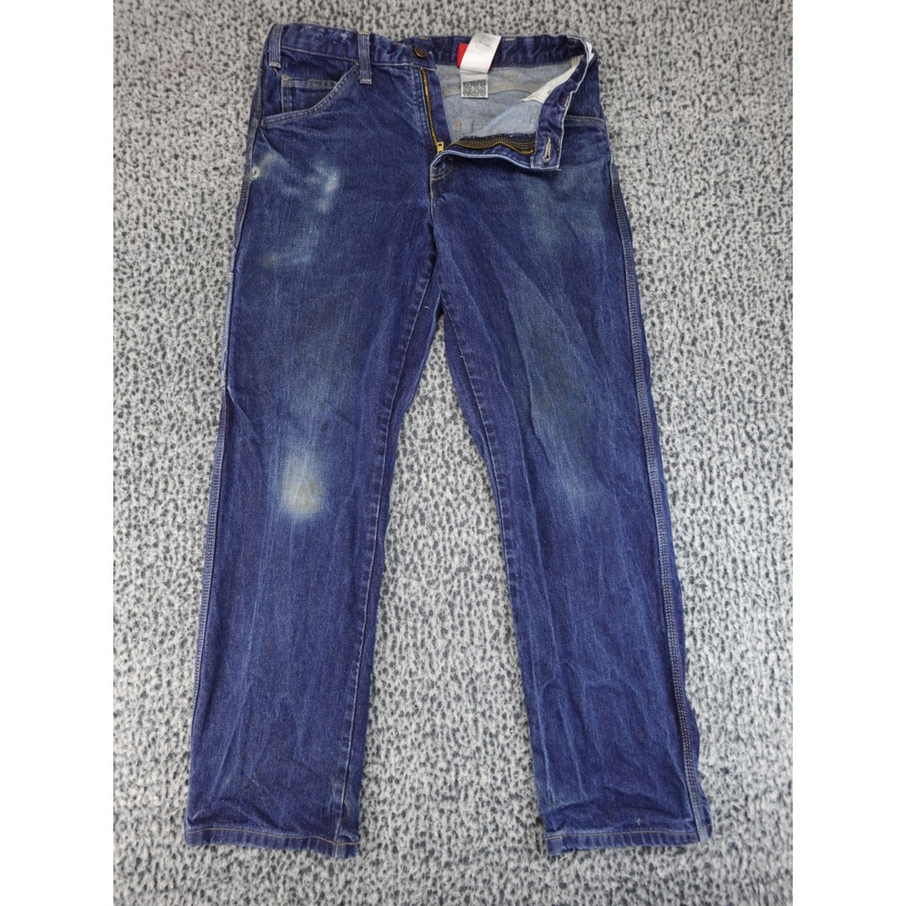 Dickies FR 2112 Carpenter Jeans Mens‎ 34 Blue Denim Workwear Utility Pants